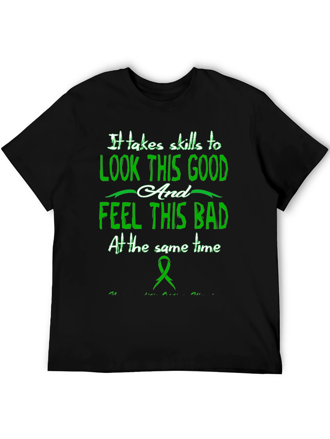Skills to Look Good Black T-Shirt