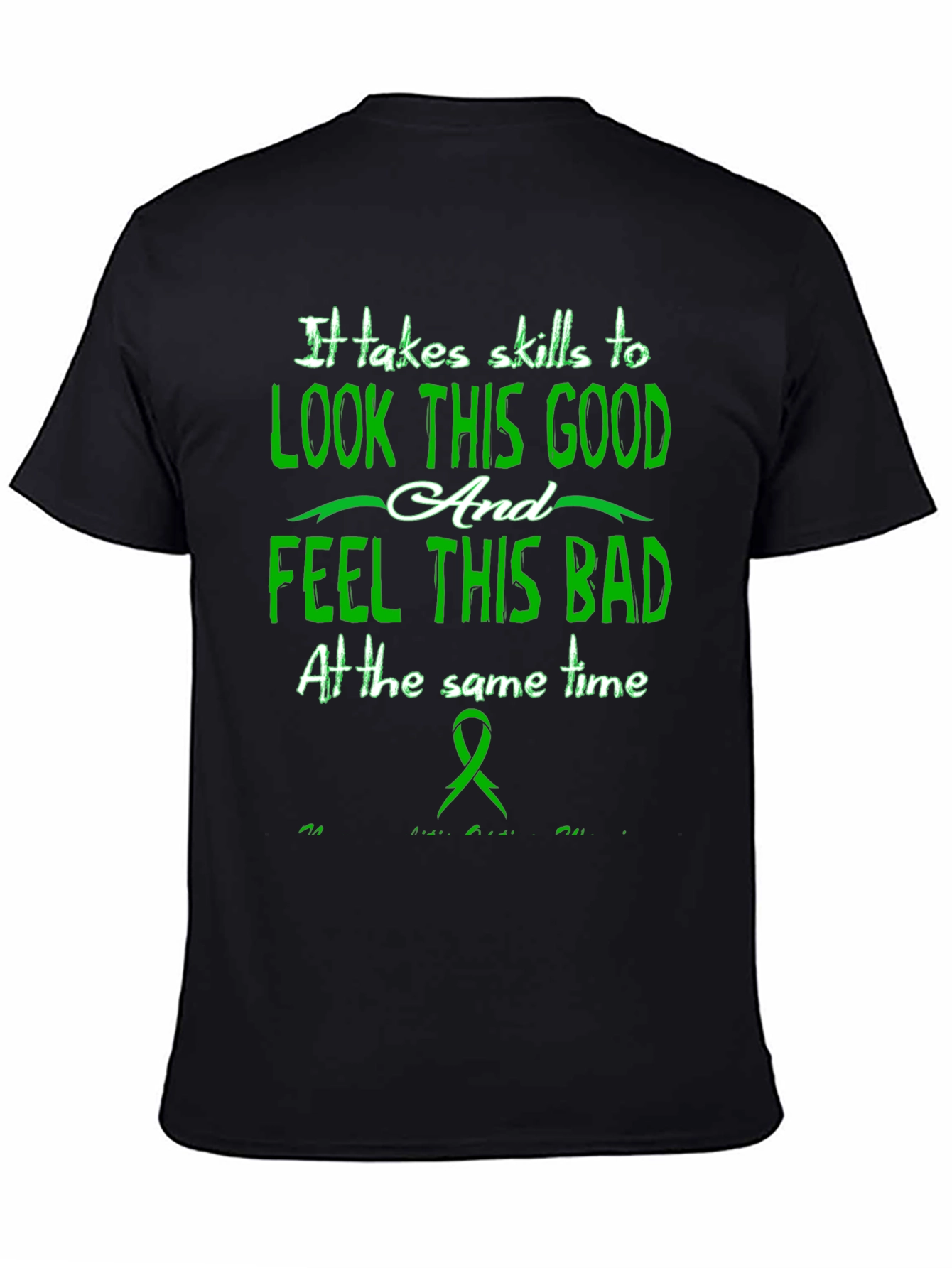 Skills to Look Good Black T-Shirt