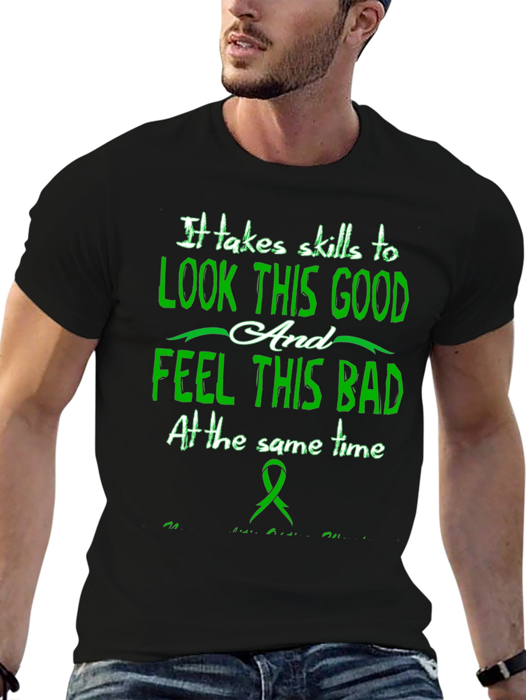 Skills to Look Good Black T-Shirt