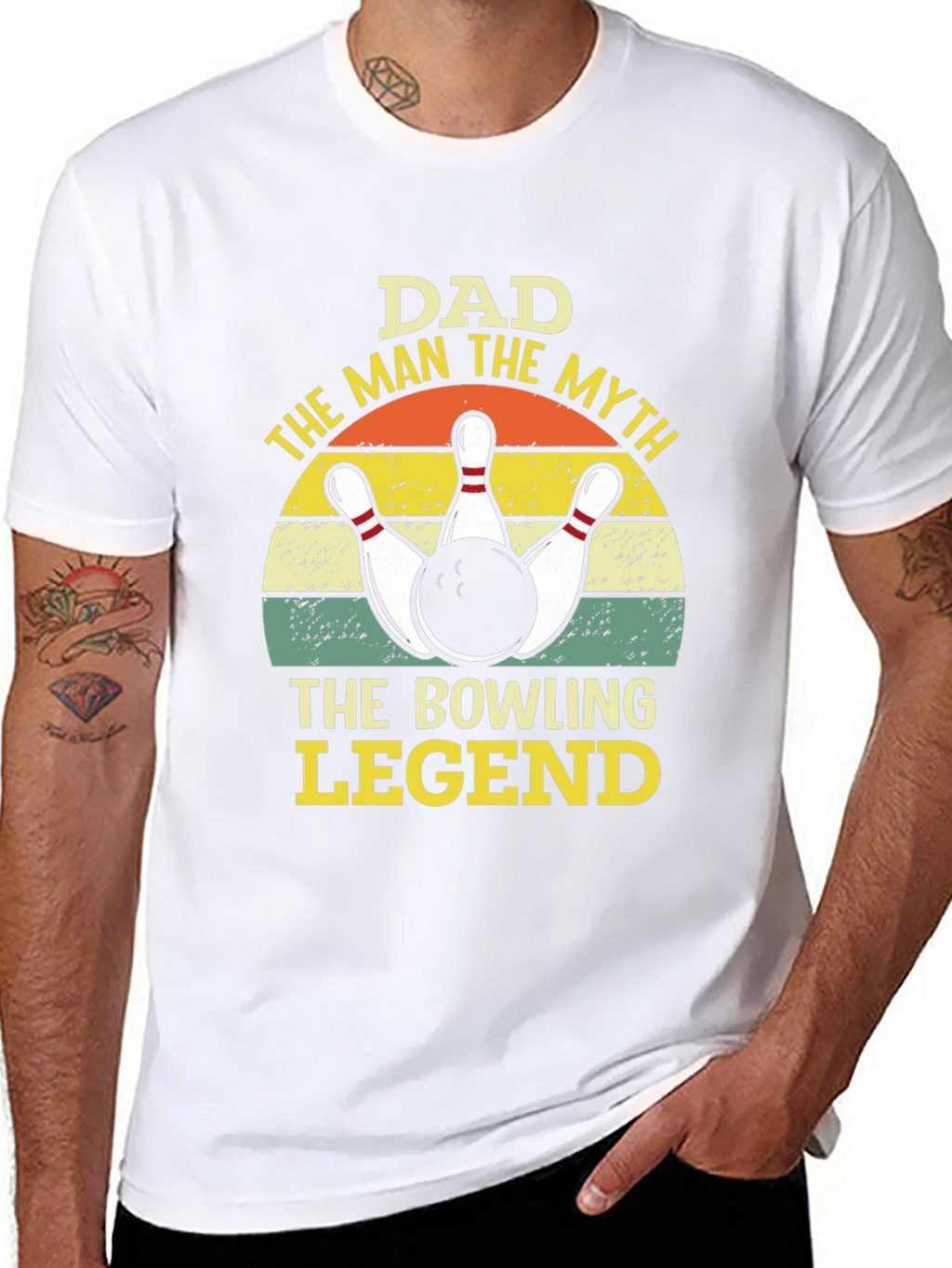 Dad Bowling Legend Graphic Tee Shirt