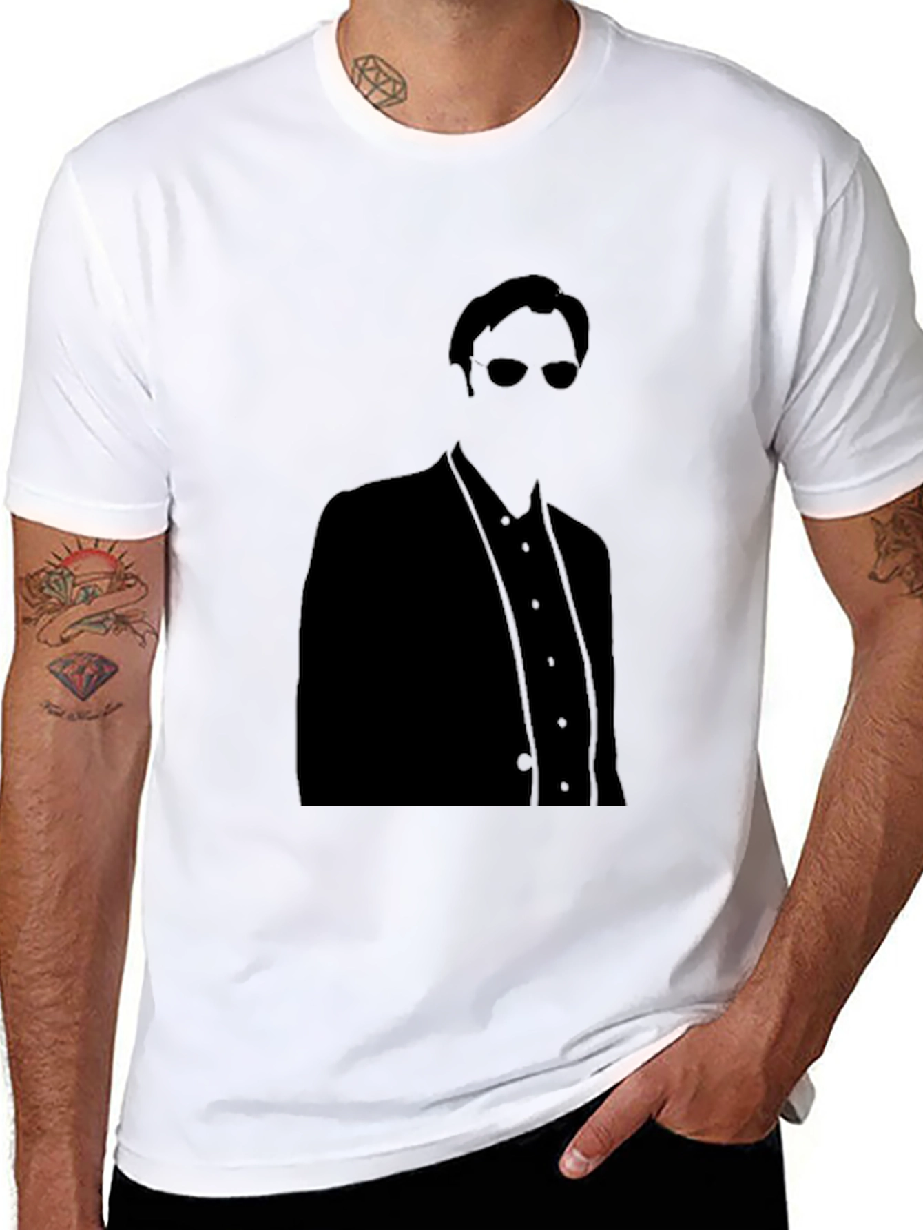 Cool Silhouette Black Graphic Tee