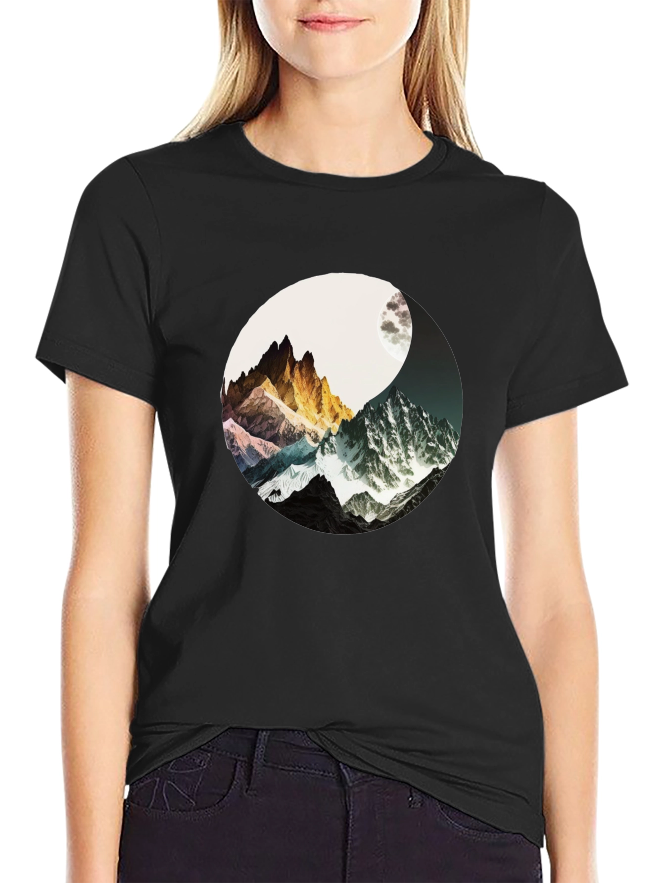 Yin Yang Mountains T-Shirt - Harmony & Adventure