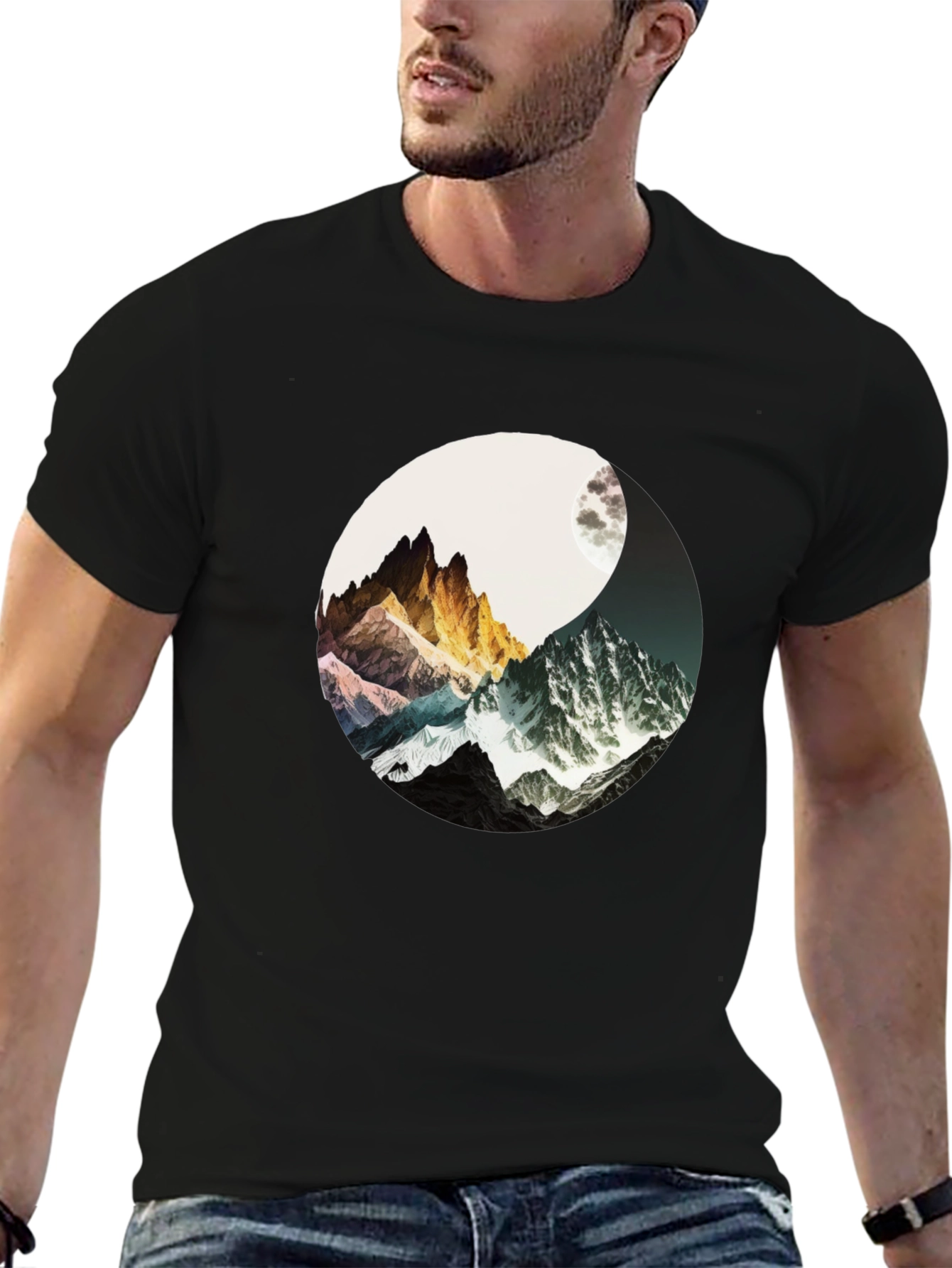 Yin Yang Mountains T-Shirt - Harmony & Adventure