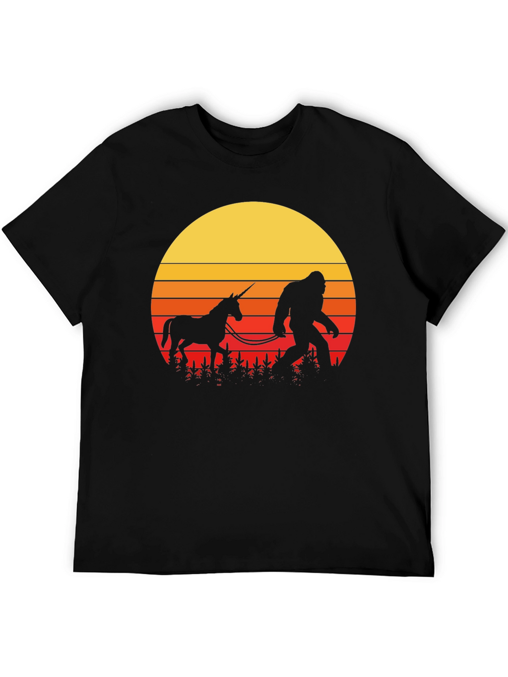 Sasquatch & Unicorn Sunset T-Shirt