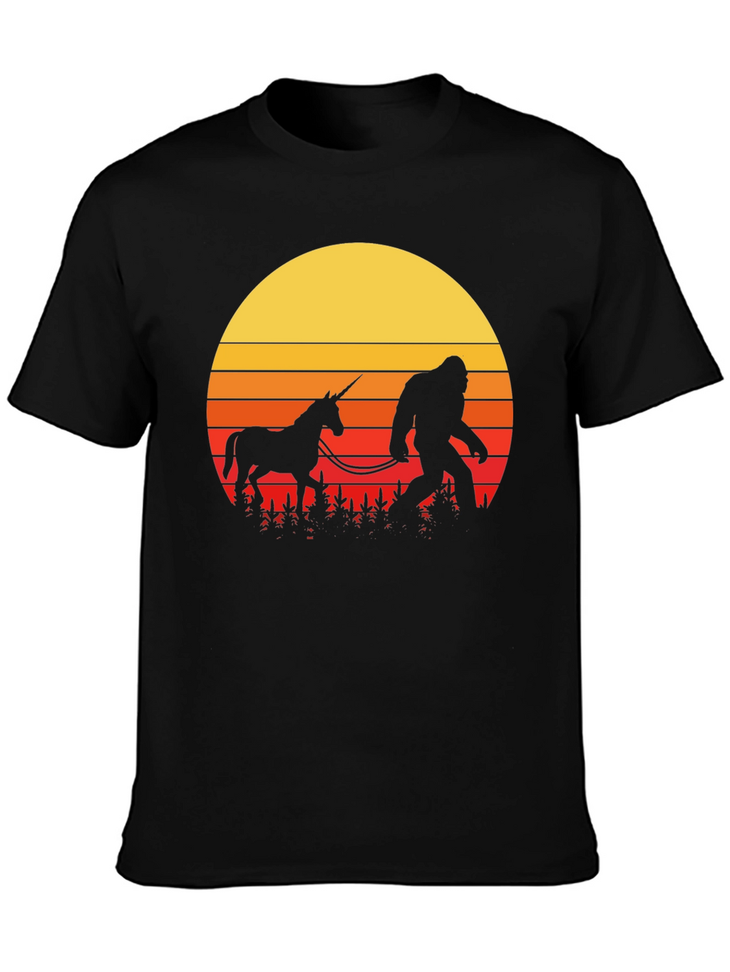 Sasquatch & Unicorn Sunset T-Shirt