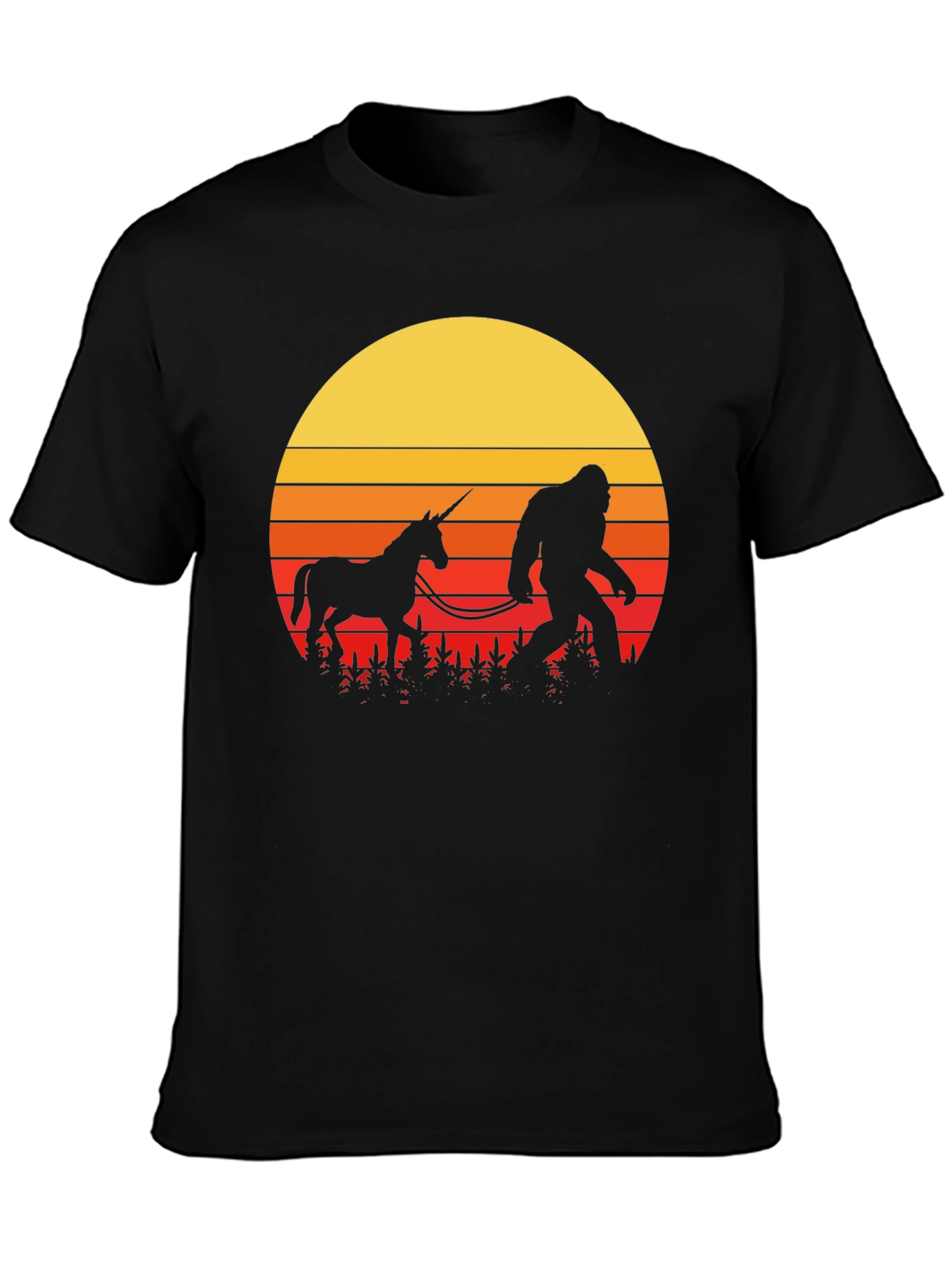 Sasquatch & Unicorn Sunset T-Shirt