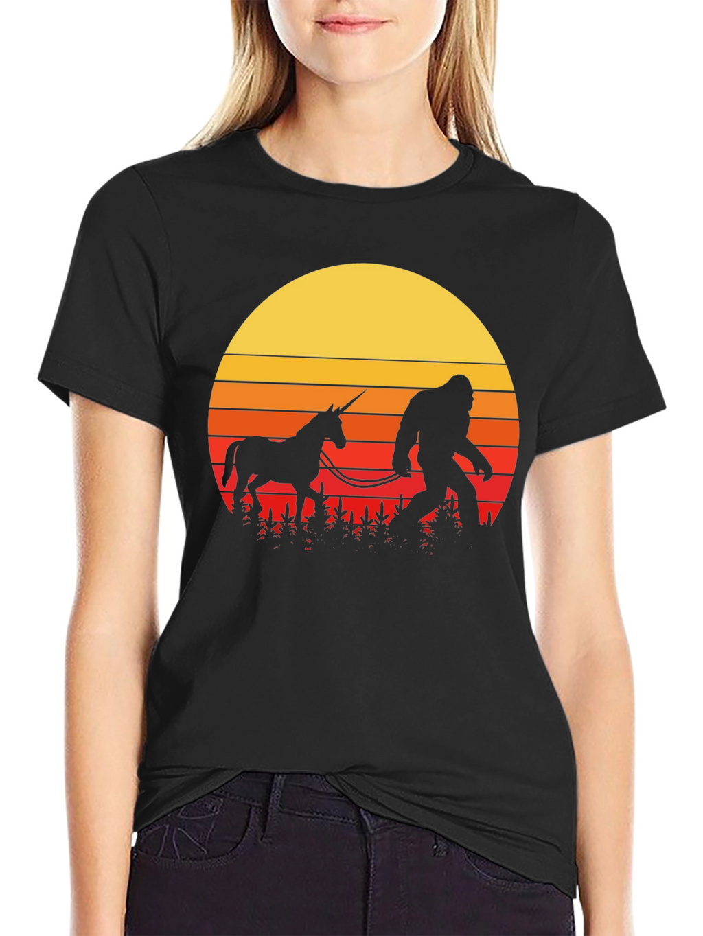 Sasquatch & Unicorn Sunset T-Shirt