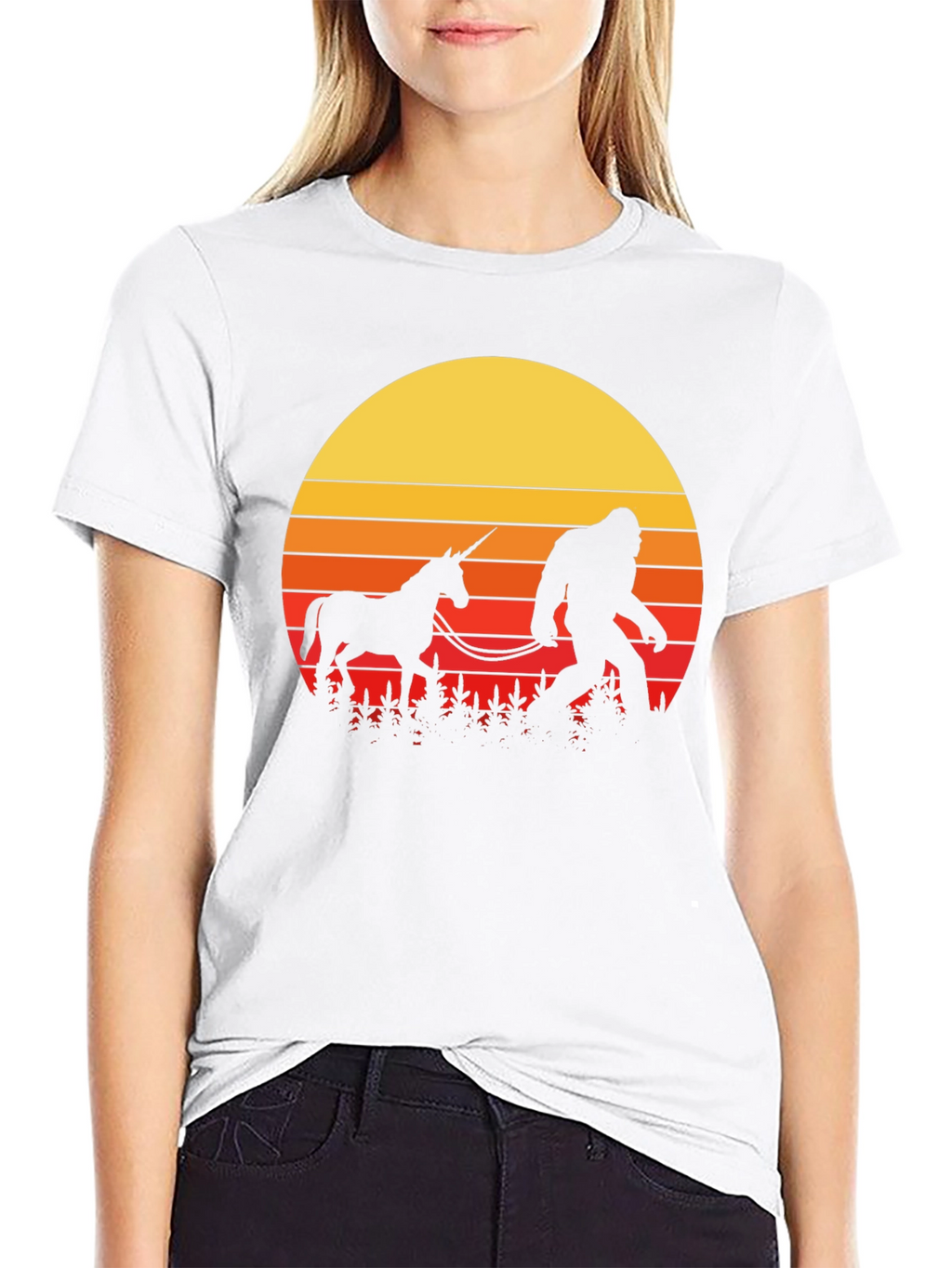 Sasquatch & Unicorn Sunset T-Shirt