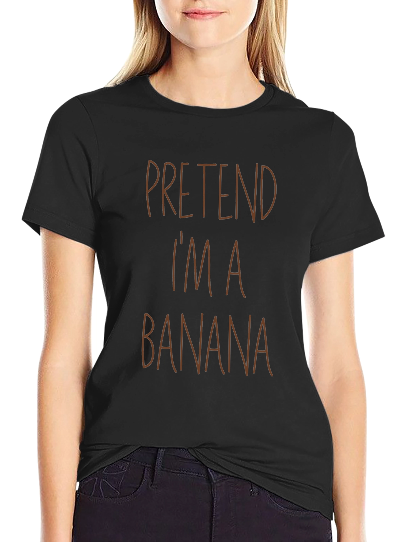 Pretend Im A Banana Black T-Shirt