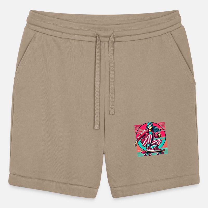 A cool girl Skateboarding with cool outfit