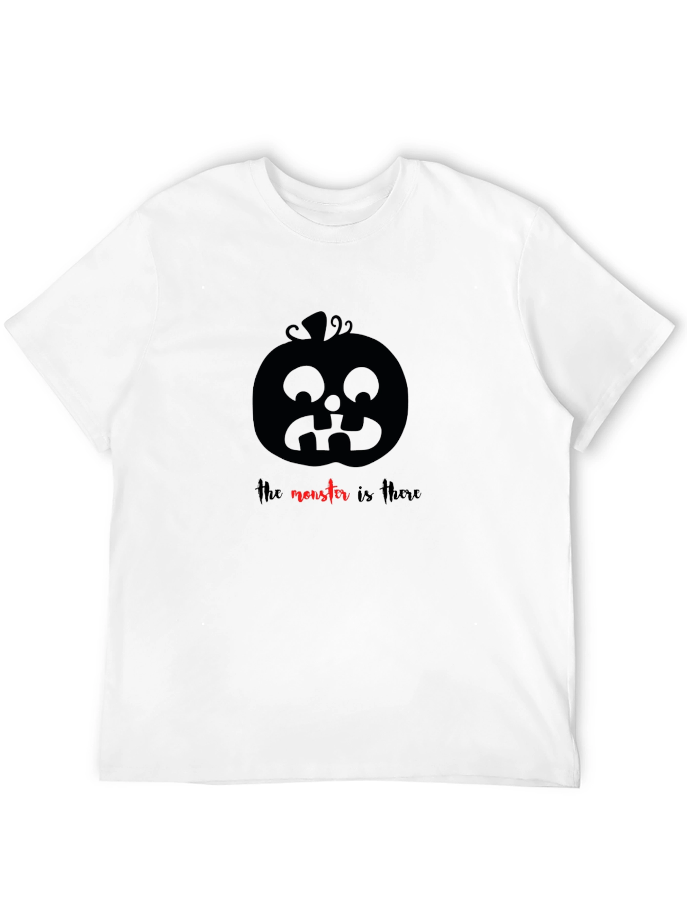 Halloween Pumpkin Graphic Tee - The Monster Is There