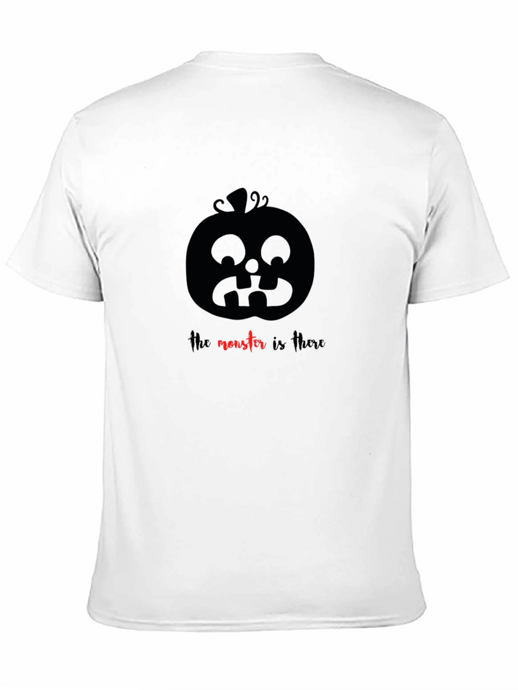 Halloween Pumpkin Graphic Tee - The Monster Is There