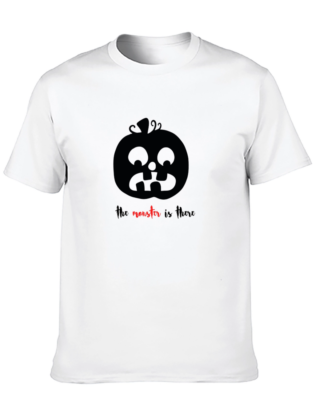 Halloween Pumpkin Graphic Tee - The Monster Is There