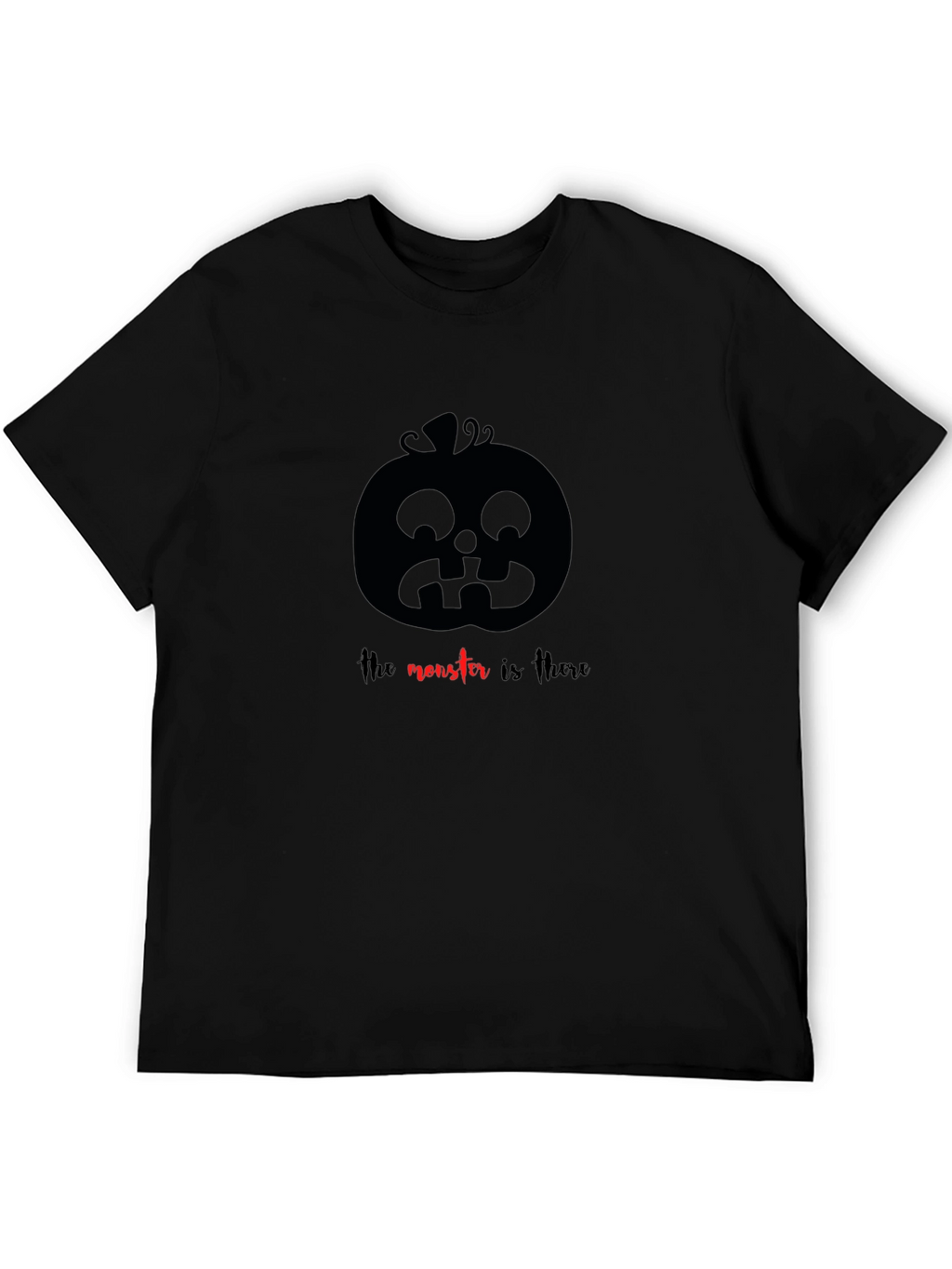 Halloween Pumpkin Graphic Tee - The Monster Is There