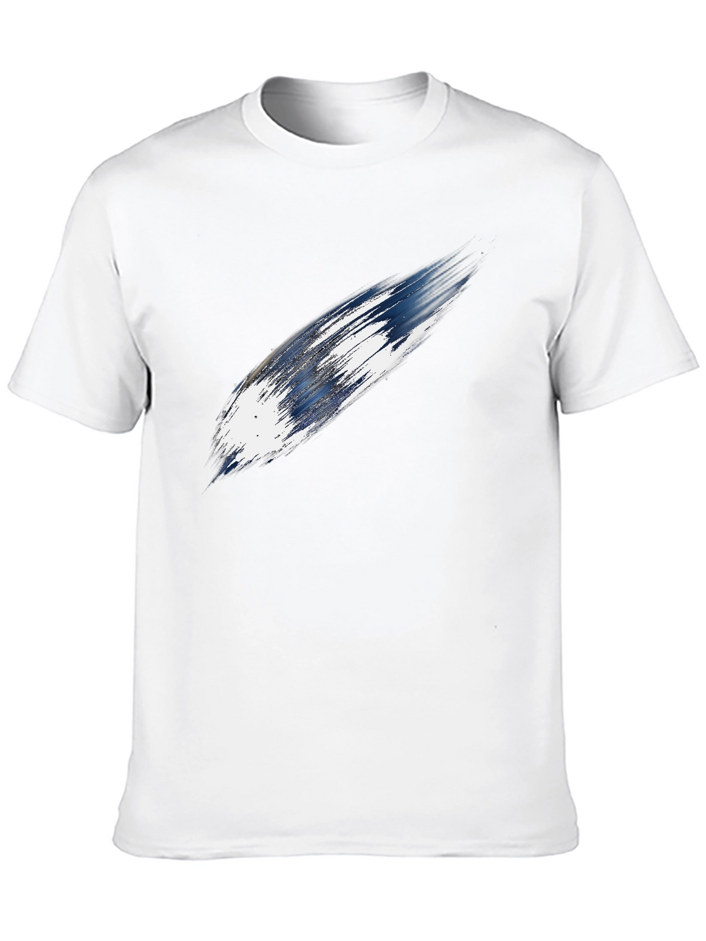 Abstract Stroke Graphic Black T-Shirt