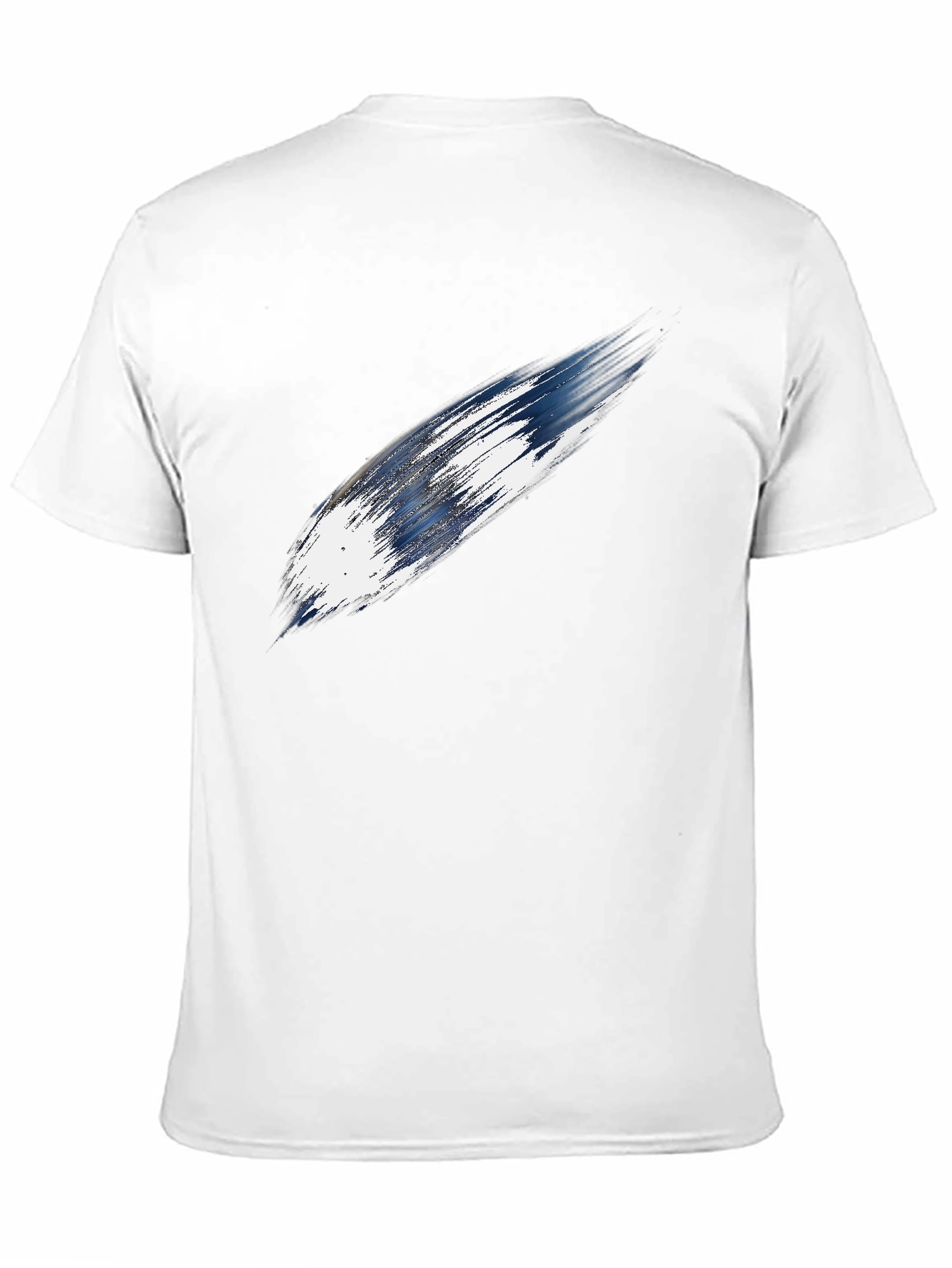 Abstract Stroke Graphic Black T-Shirt