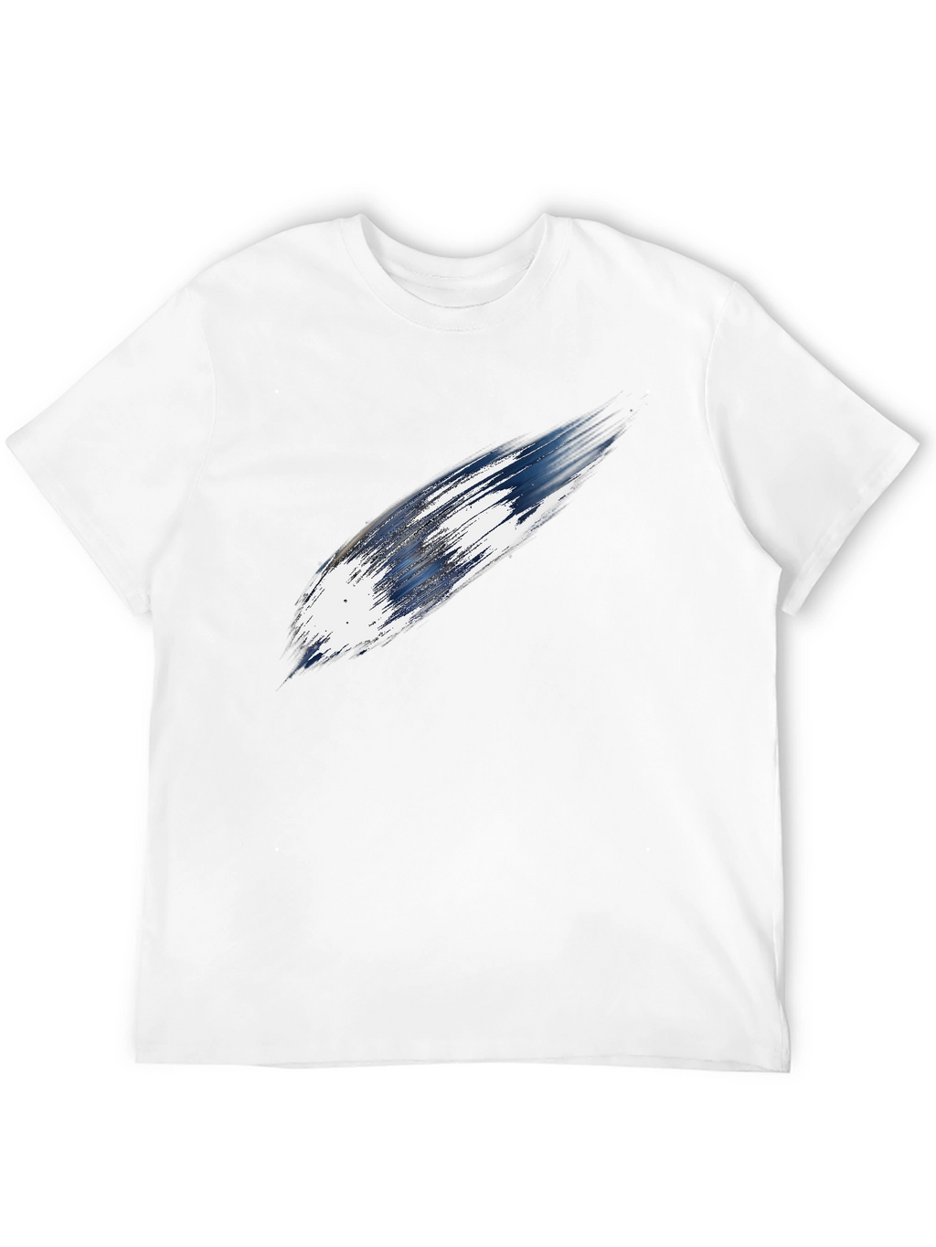 Abstract Stroke Graphic Black T-Shirt