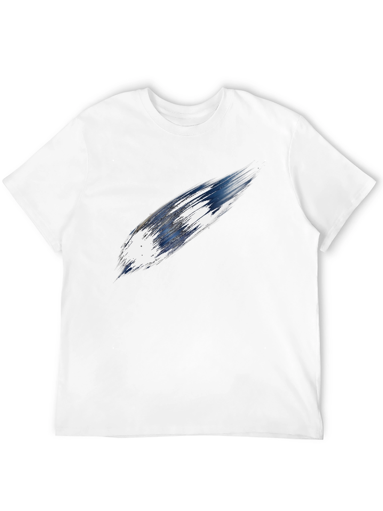 Abstract Stroke Graphic Black T-Shirt