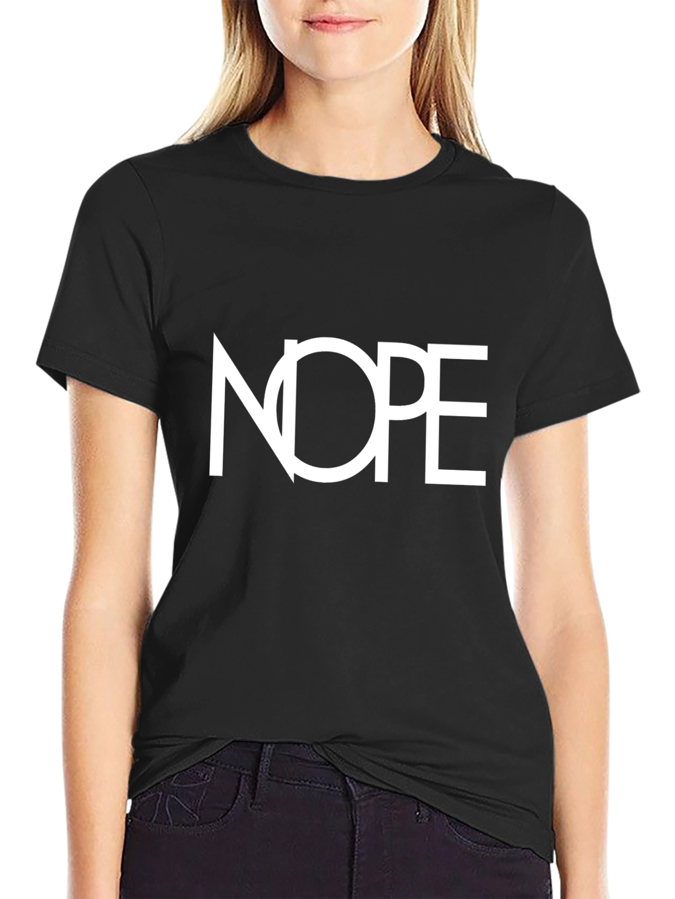 Nope Graphic T-Shirt - Mens Black Tee