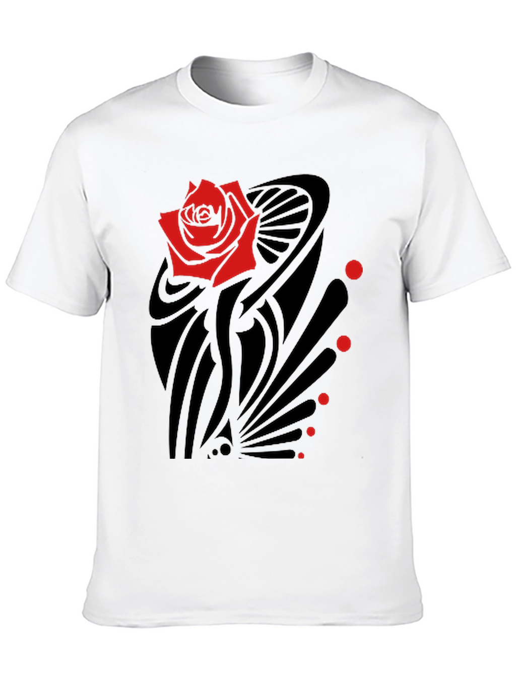 Rose Graphic Tee - Mens Black T-Shirt