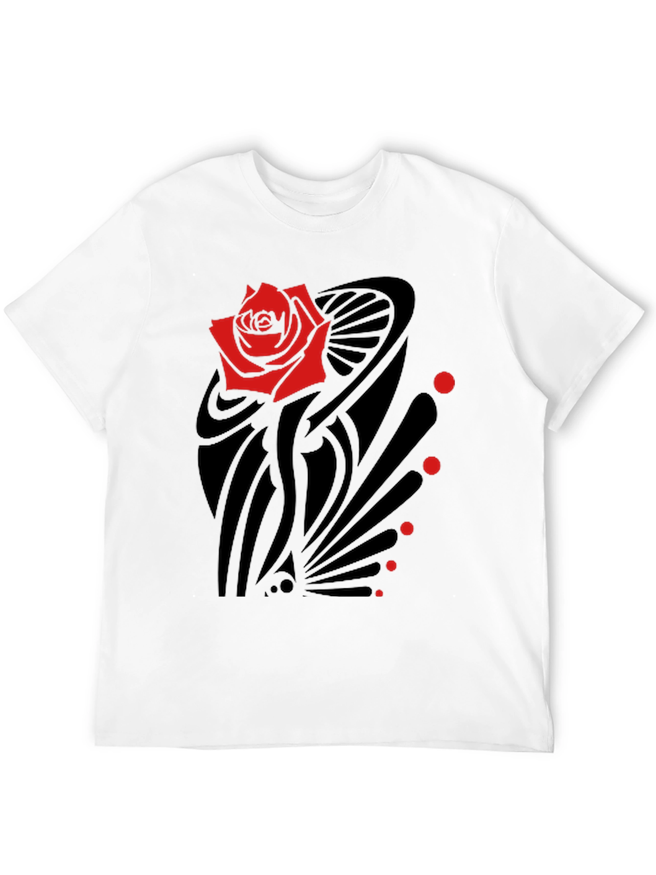 Rose Graphic Tee - Mens Black T-Shirt