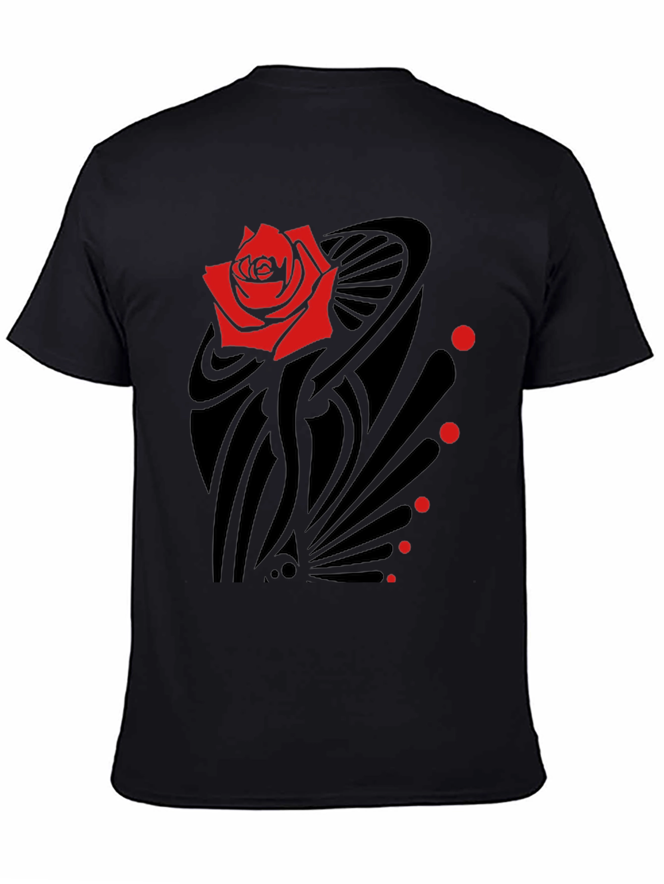 Rose Graphic Tee - Mens Black T-Shirt