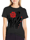 Rose Graphic Tee - Mens Black T-Shirt