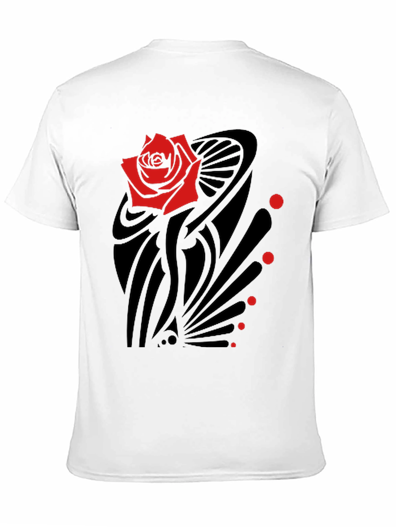 Rose Graphic Tee - Mens Black T-Shirt