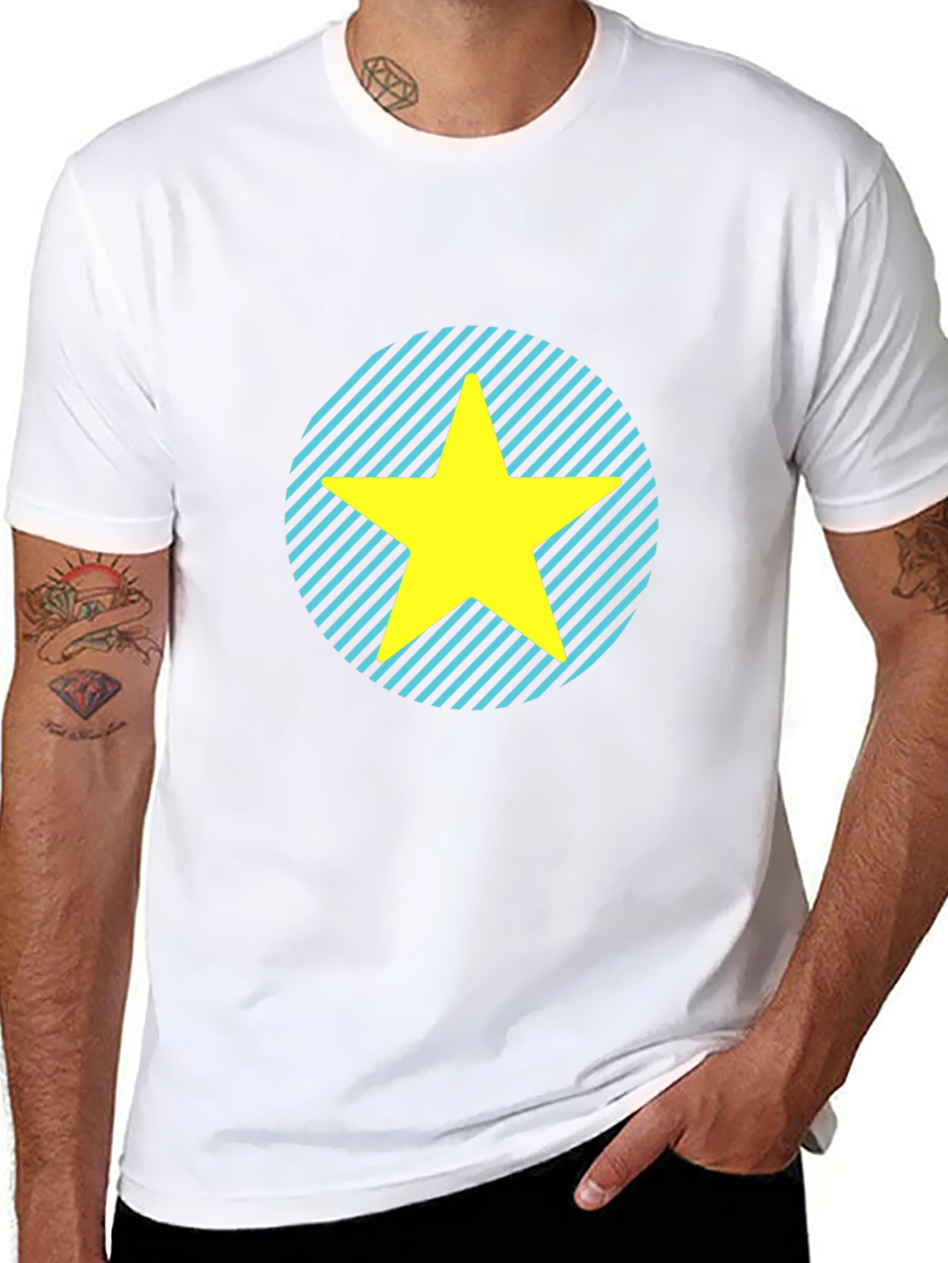 Star Graphic Tee - Casual Black T-Shirt