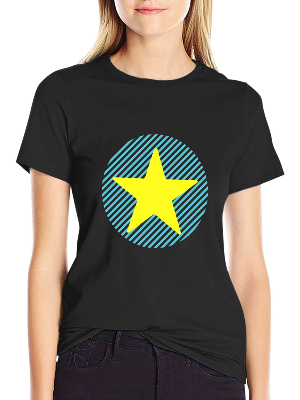 Star Graphic Tee - Casual Black T-Shirt