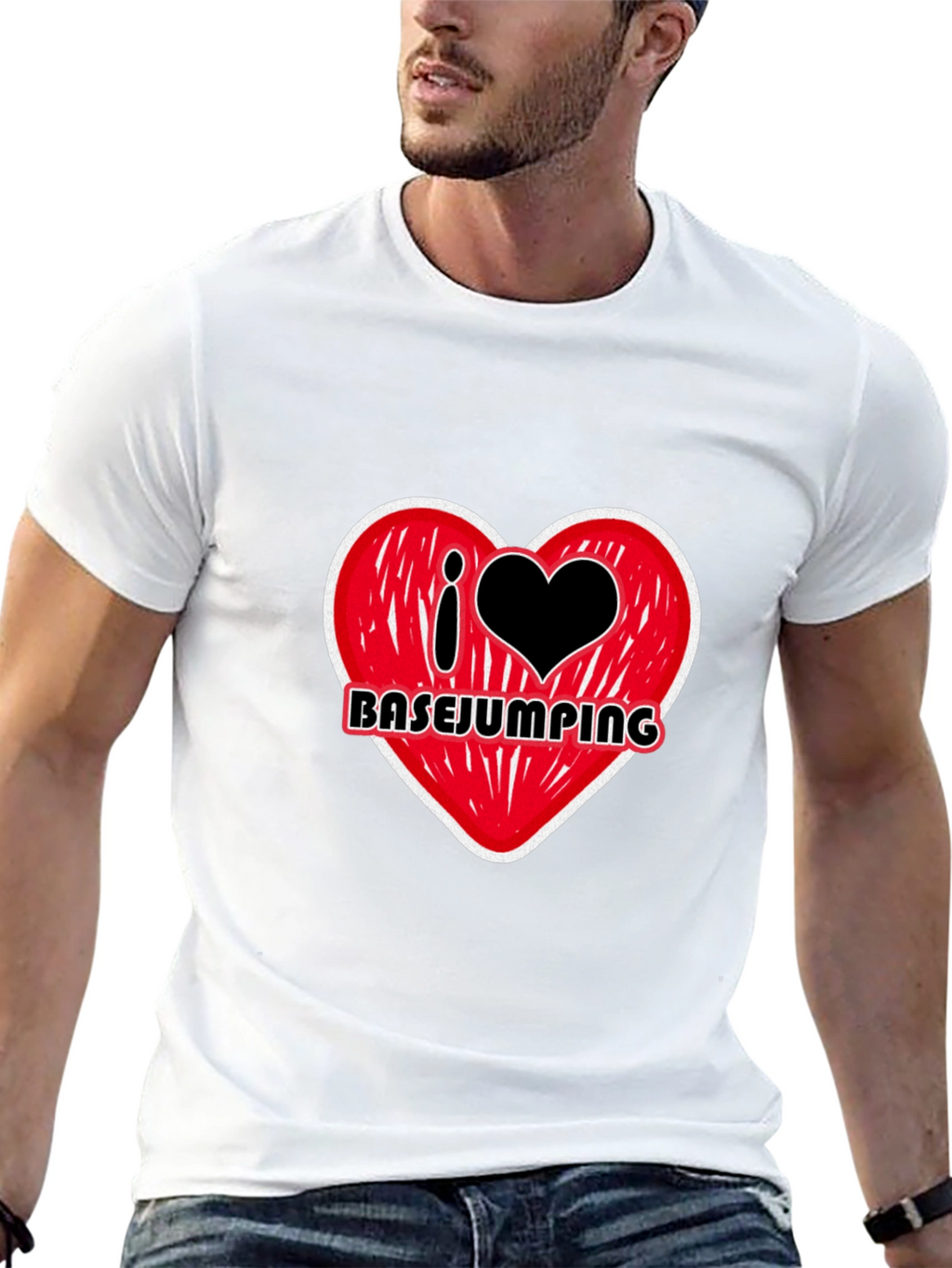 I Heart Basejumping Black T-Shirt