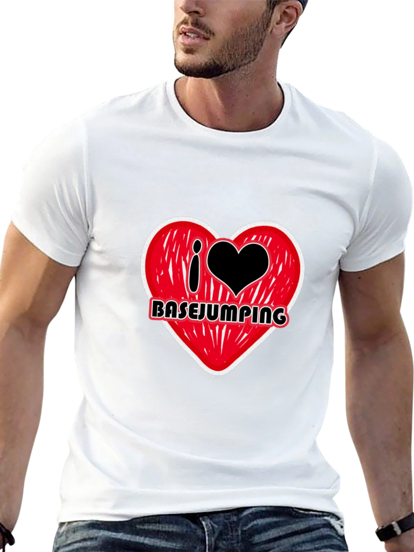 I Heart Basejumping Black T-Shirt