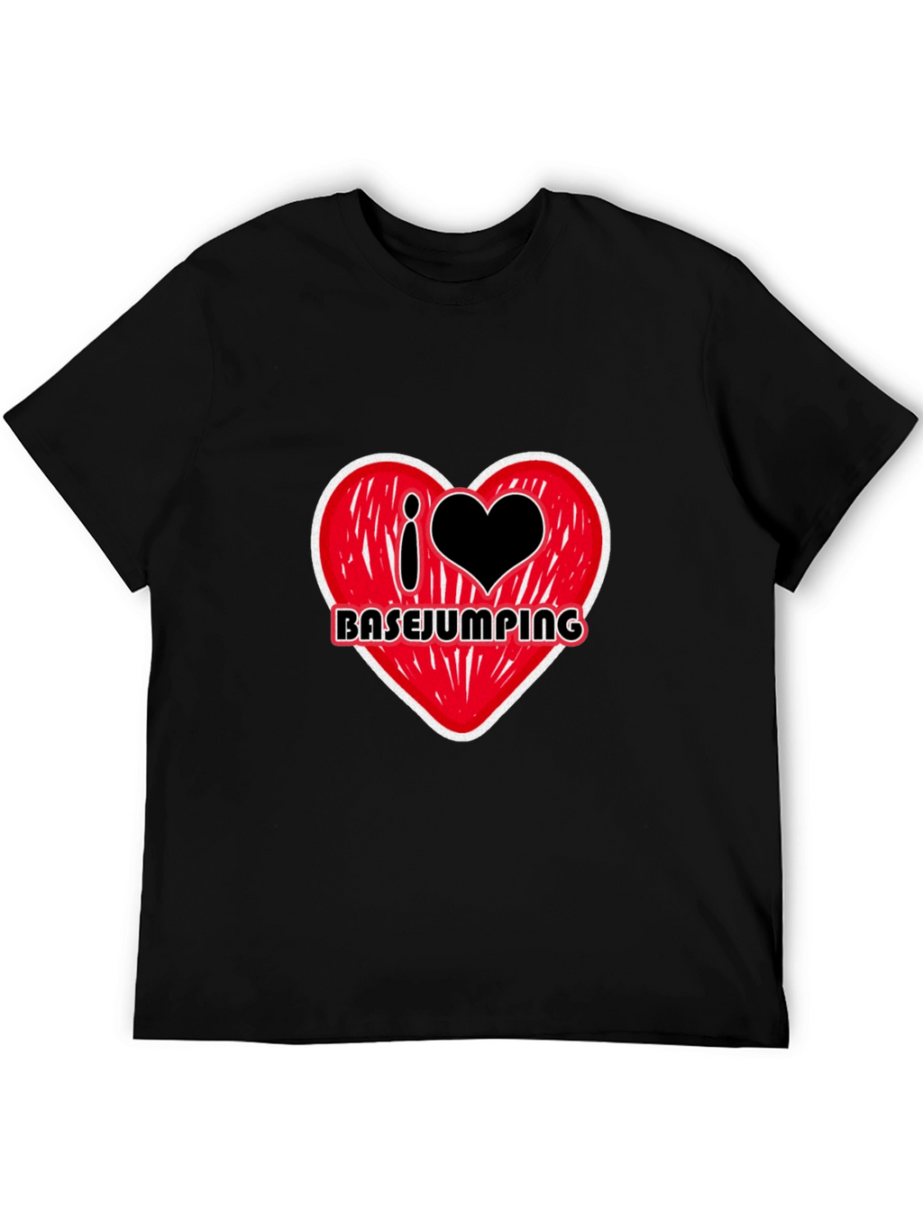 I Heart Basejumping Black T-Shirt