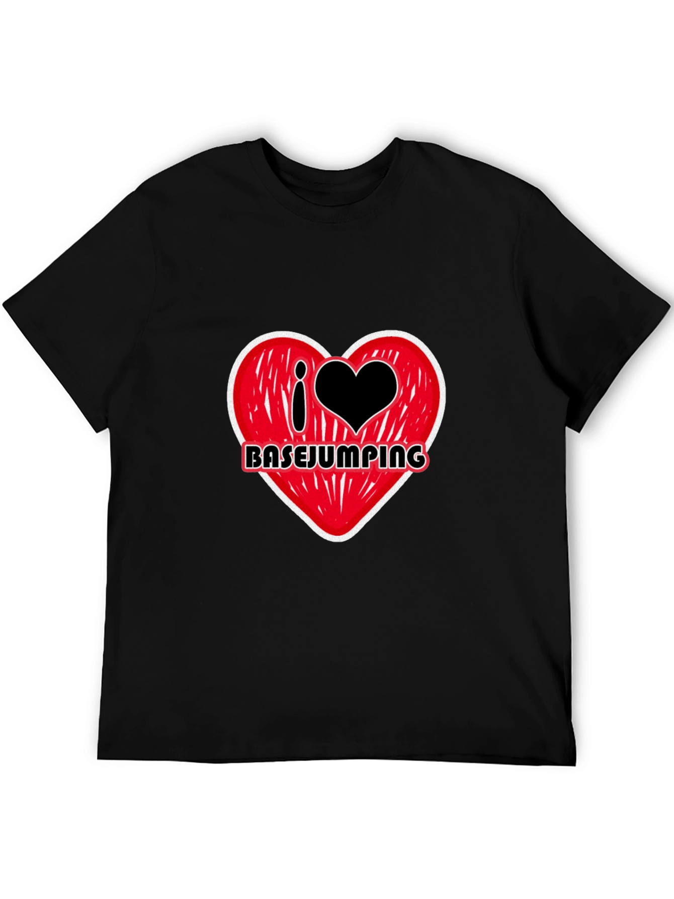 I Heart Basejumping Black T-Shirt