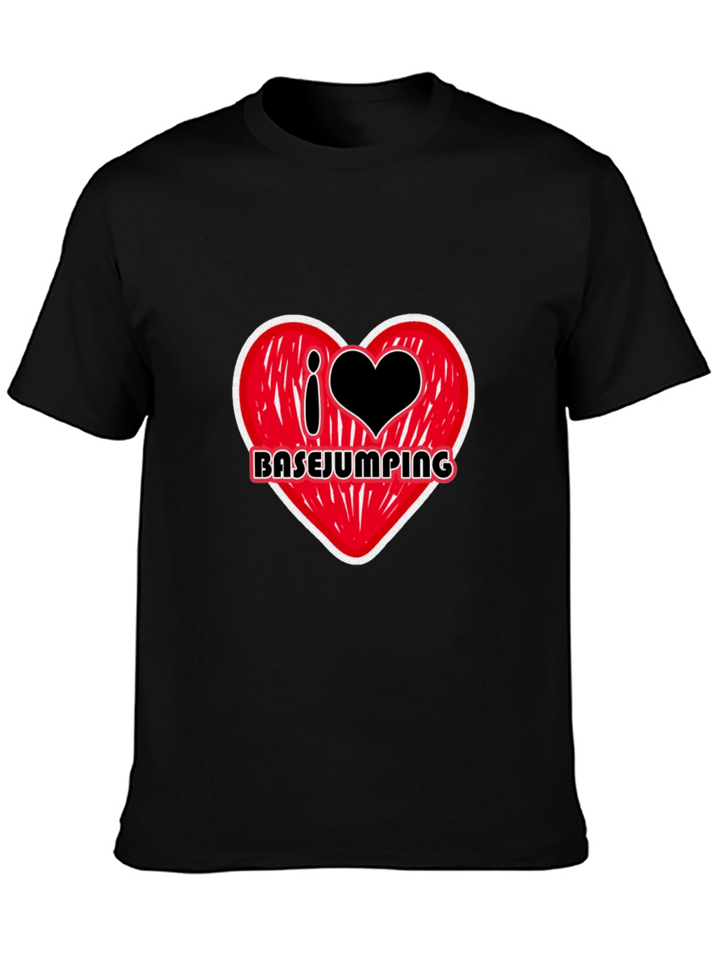I Heart Basejumping Black T-Shirt