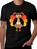 Thanksgiving Turkey Pilgrim Hat Graphic Tee