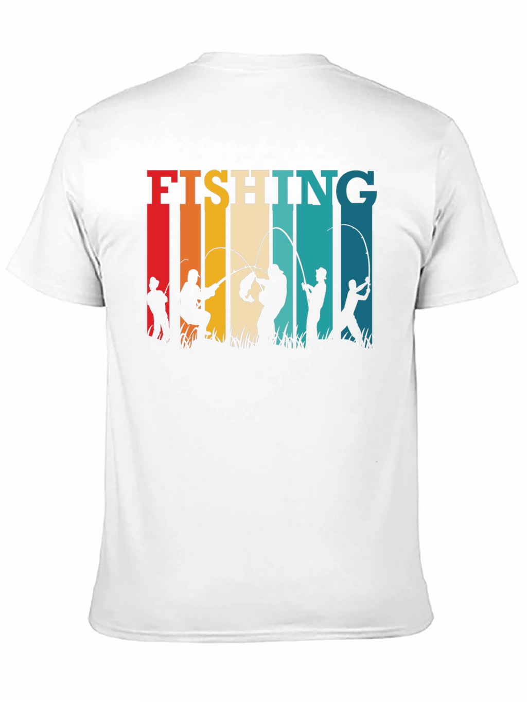 Fishing Silhouette Retro T-Shirt