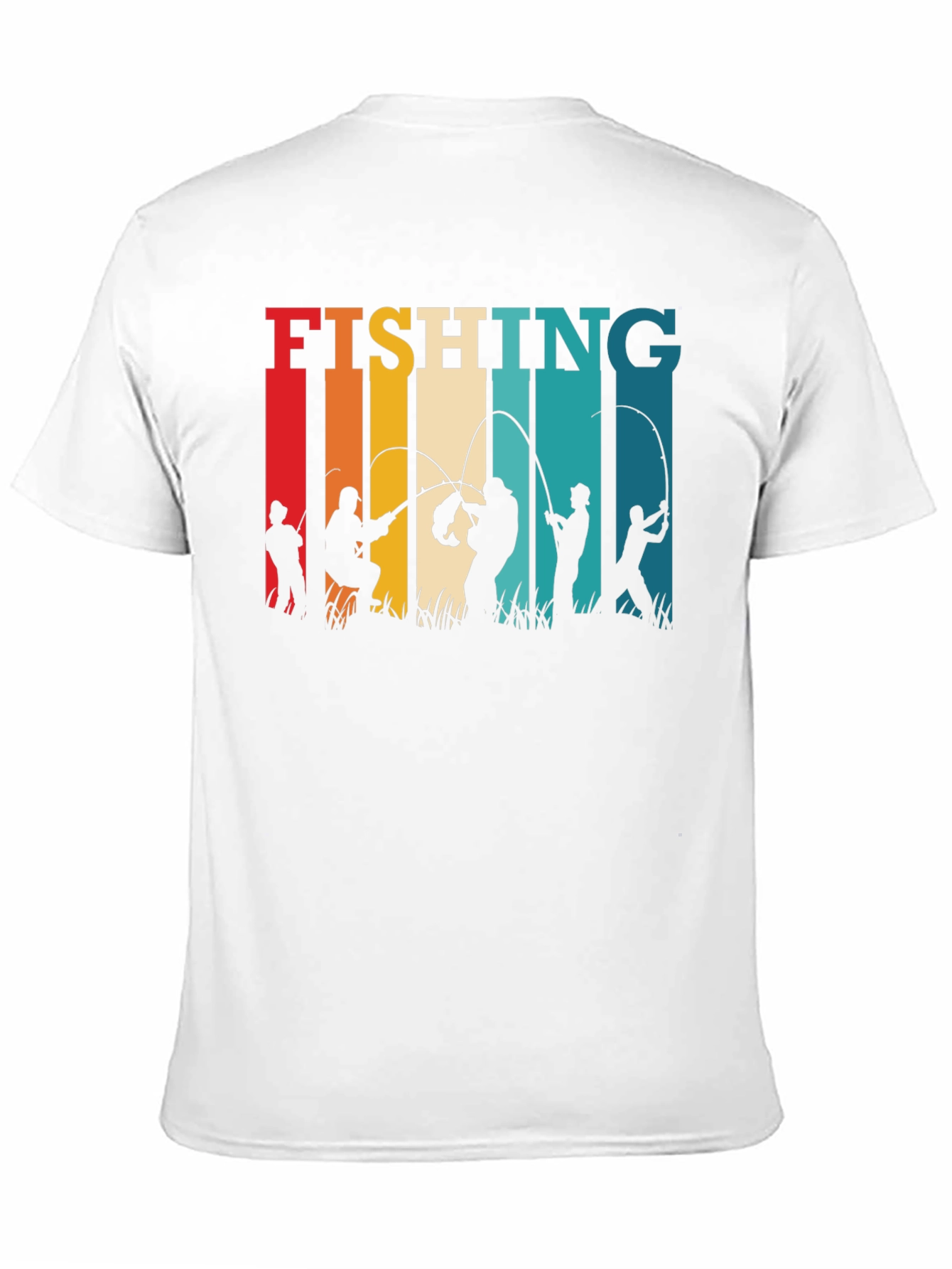 Fishing Silhouette Retro T-Shirt