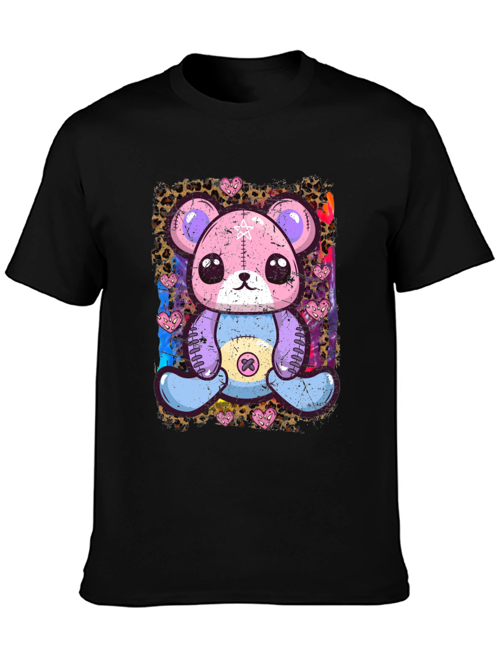 Cute Pastel Goth Teddy Bear Graphic T-Shirt