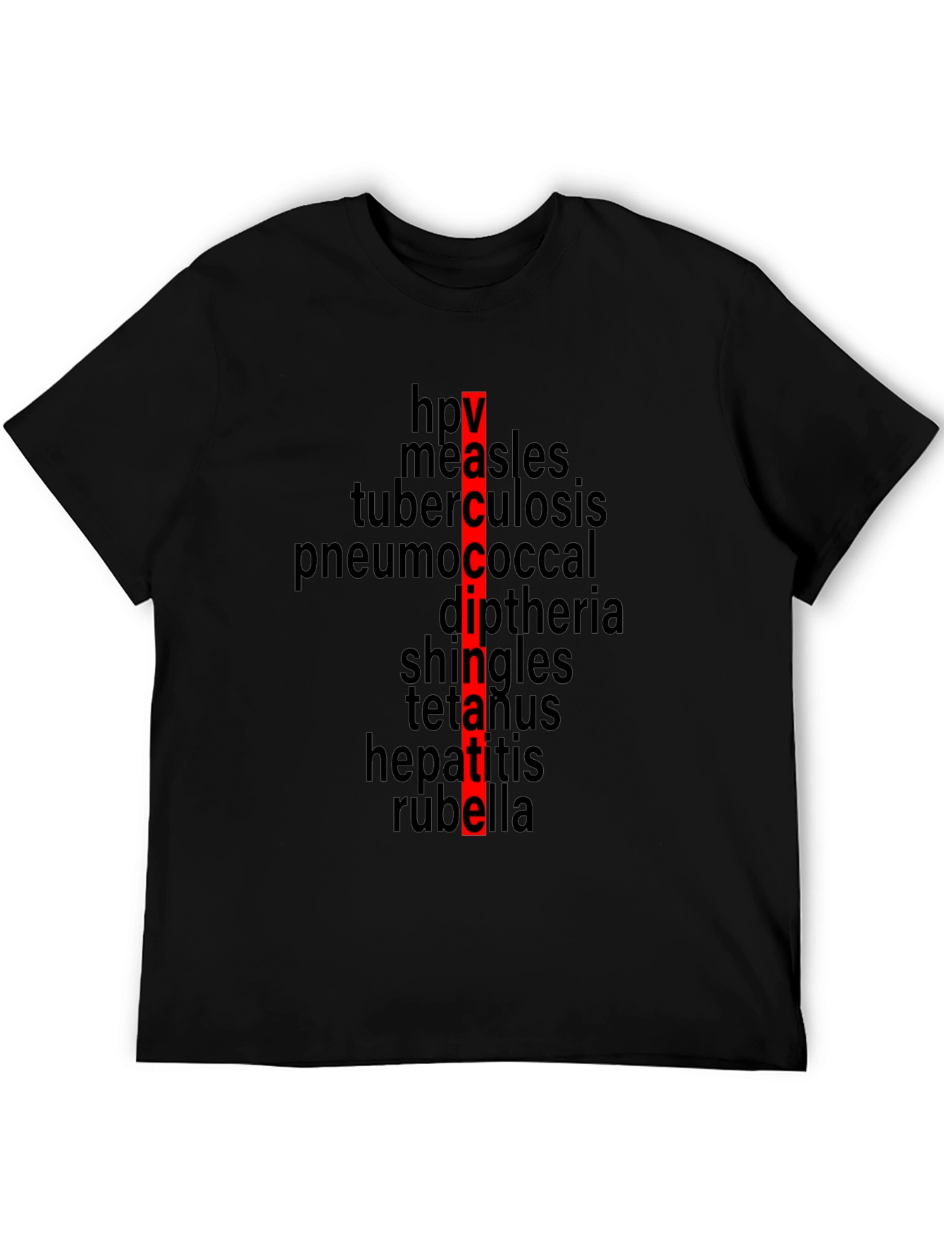 Vaccinate! Black T-Shirt - Prevent Disease