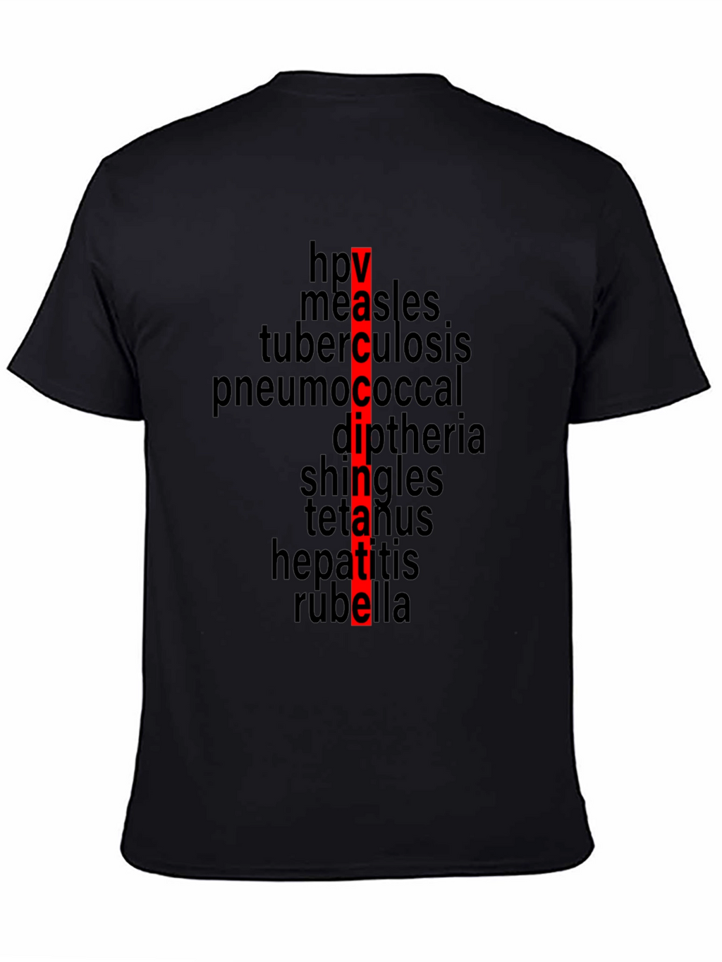 Vaccinate! Black T-Shirt - Prevent Disease