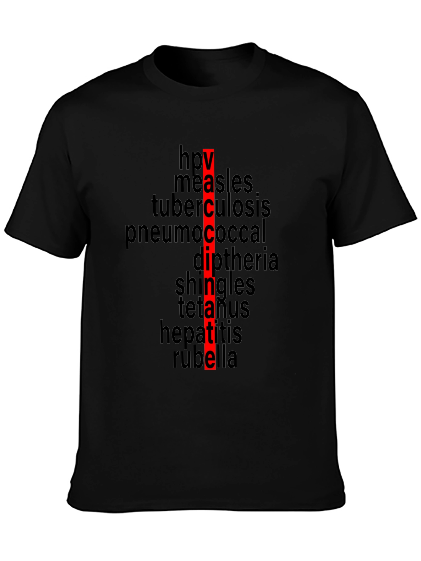 Vaccinate! Black T-Shirt - Prevent Disease