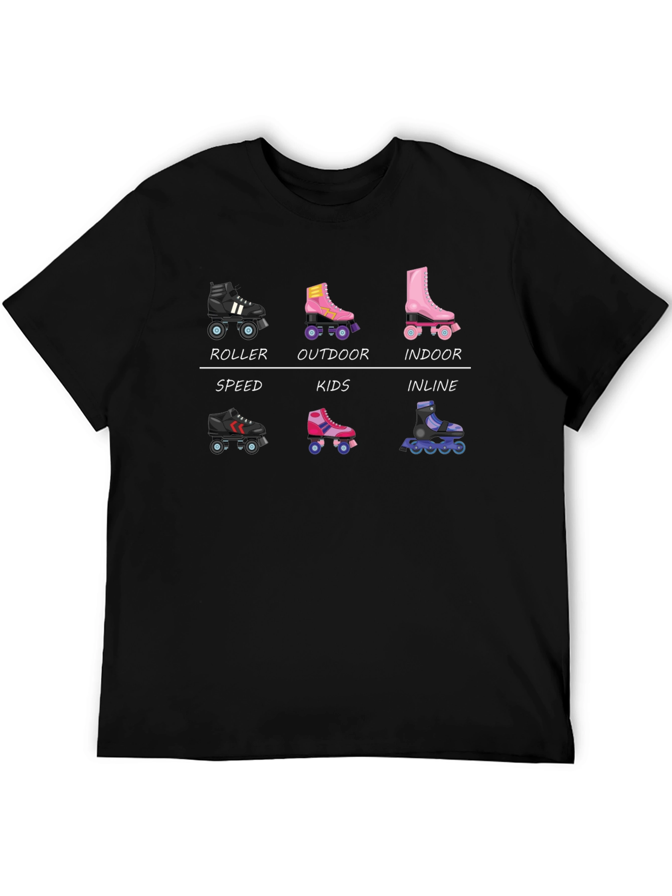 Roller Skate T-Shirt: Inline Quad Speed and Outdoor Styles