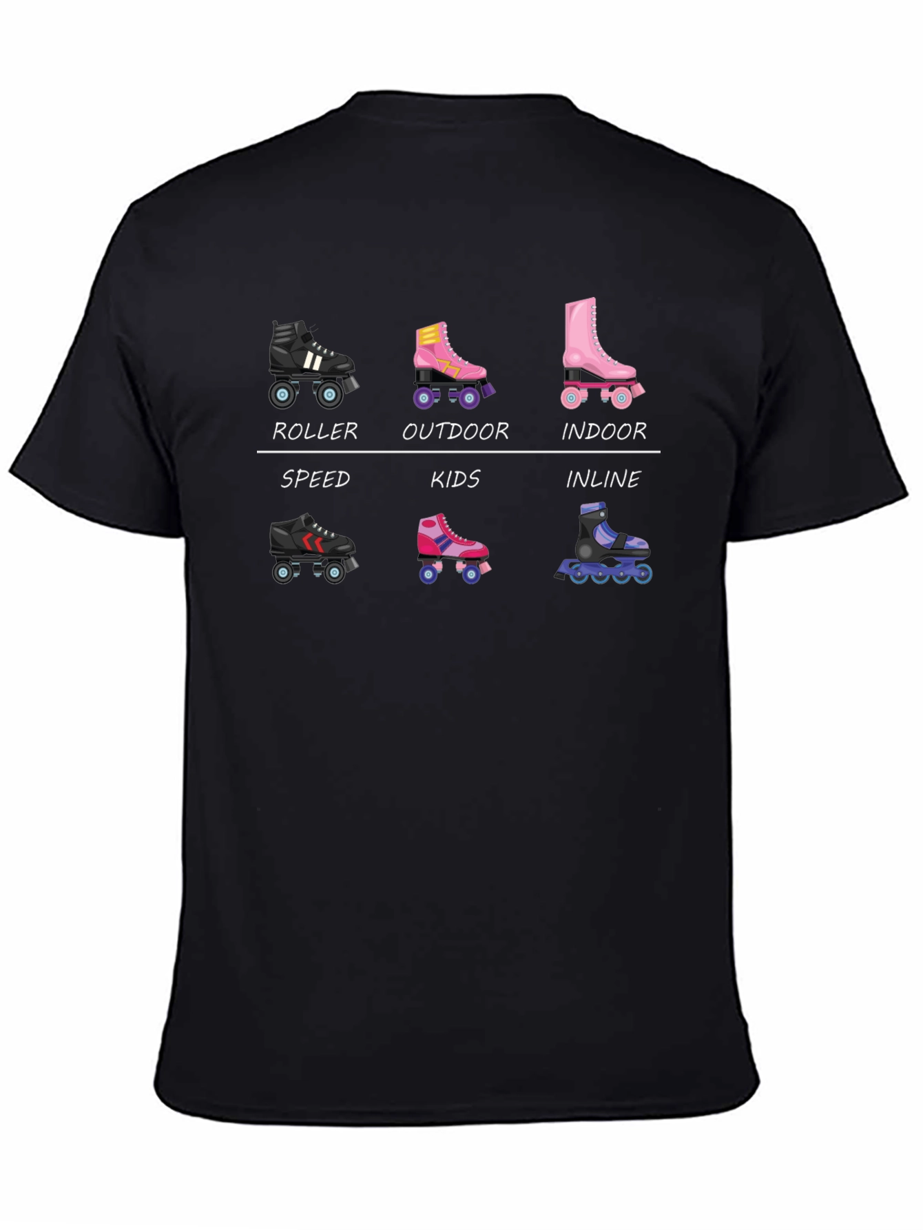 Roller Skate T-Shirt: Inline Quad Speed and Outdoor Styles