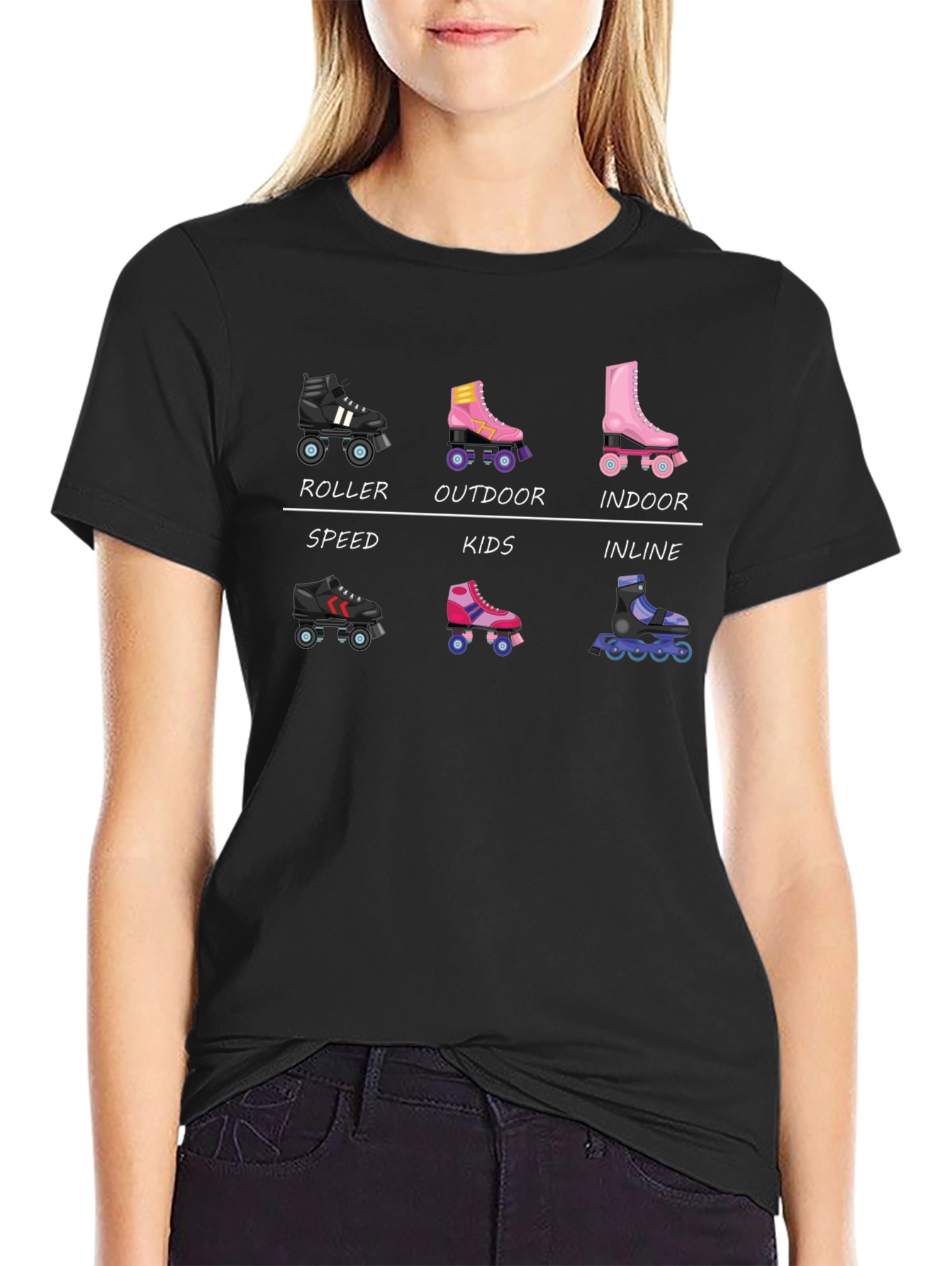 Roller Skate T-Shirt: Inline Quad Speed and Outdoor Styles