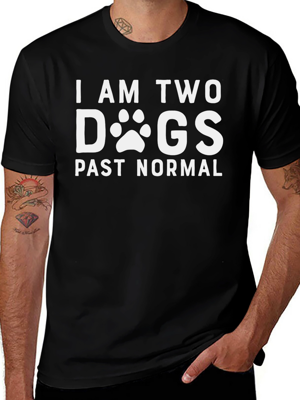 I AM TWO DOGS Past Normal T-Shirt
