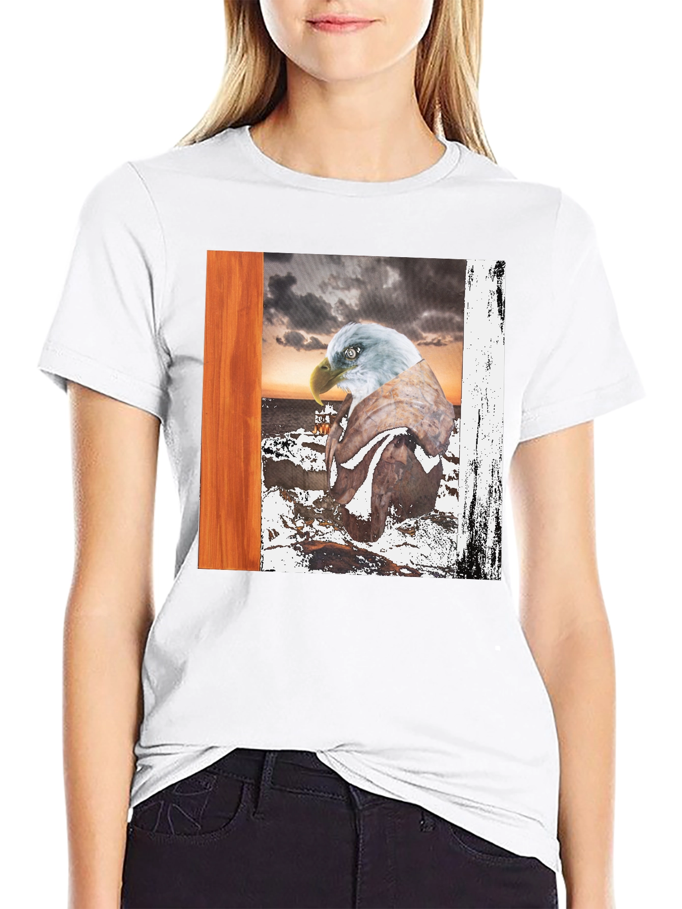 Eagle Graphic T-Shirt - Coastal Scene Tee