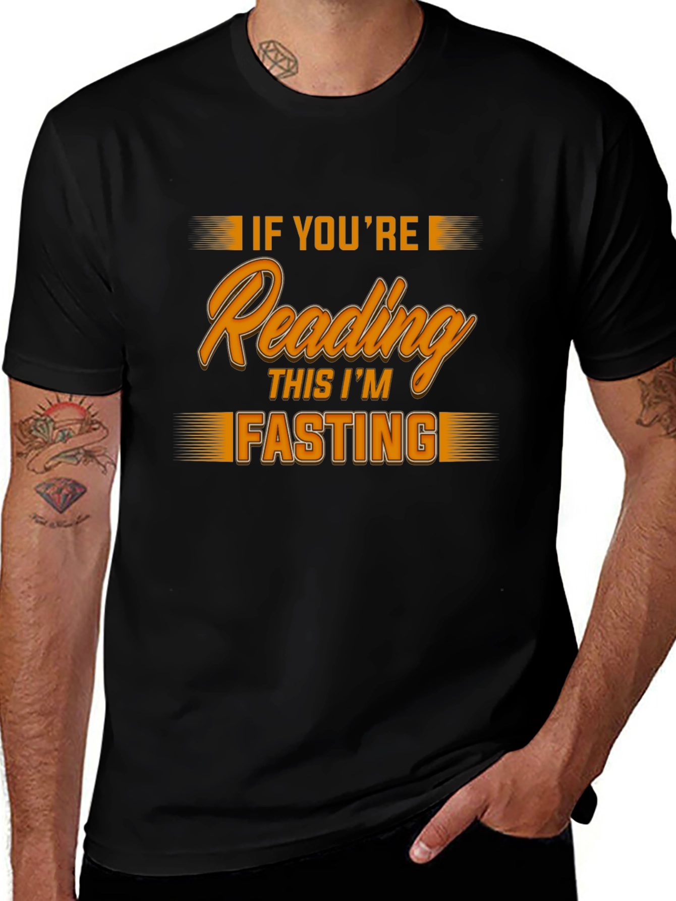 Funny Fasting T-Shirt - If Youre Reading This Im Fasting