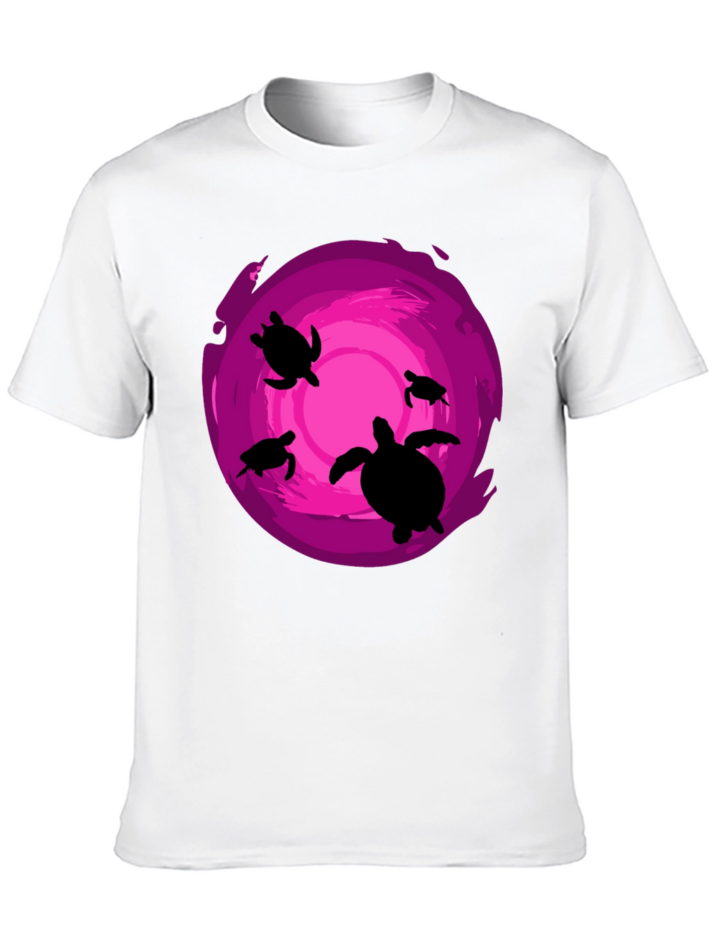 Turtle Silhouette Graphic Tee - Ocean Lover Shirt