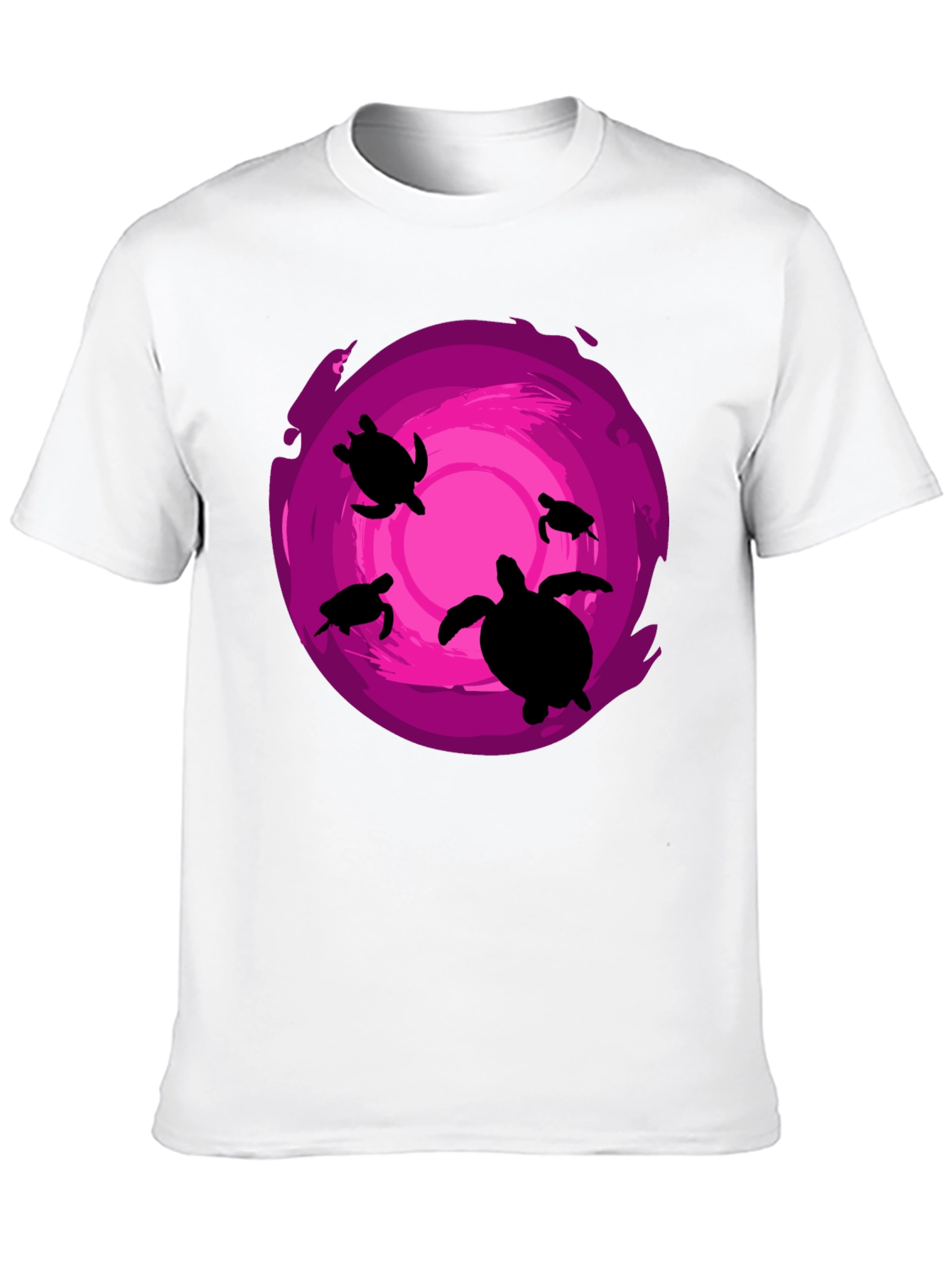 Turtle Silhouette Graphic Tee - Ocean Lover Shirt